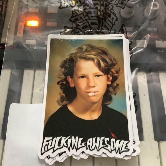 FA F*cking Awesome Skateboards Jason Dill Yearbook Photo STICKER  AVE Supreme - Picture 1 of 1